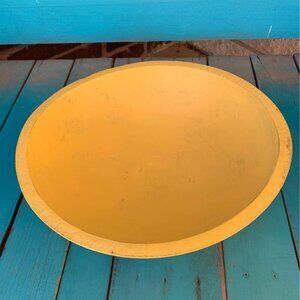 Yellow Wooden Dough Bowl
